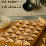 Triangolotti di farina di farro con radicchio e gorgonzola