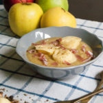 Tortelli con formaggio di capra e pecora in curry di mele per Tutto Mele Cavour