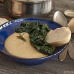 Crema di ceci con cavolo nero saltato