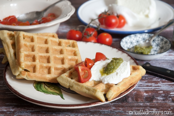 waffles al pesto