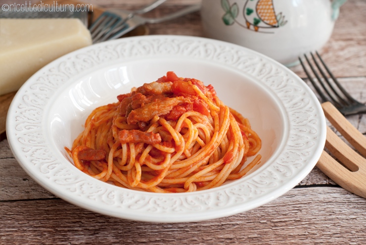 La verdadera pasta a la Amatriciana o matriciana - Ricette di Cultura