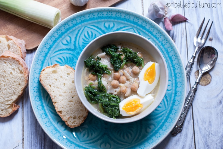 Zuppa della Quaresima Dalla Spagna una ricetta tradizionale a base di ceci e baccalà